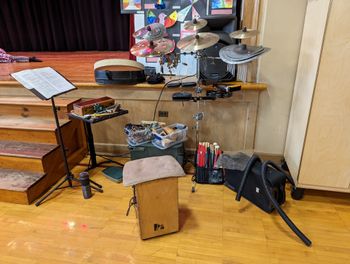 My set up to accompany Ellen Sinopoli Dance Company for their "If Books Could Dance" program 1 of 5
