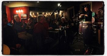 An Evening with a Percussionist - My First Solo Show Celebrating my first ever Solo Concert at the world renown Caffe Lena in Saratoga Springs, NY.  Capacity crowd I got everyone beating rhythms on the table and taught advanced sugar packet shaker technique!  Incredible. Thank you Sarah Craig
