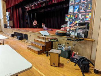 My set up to accompany Ellen Sinopoli Dance Company for their "If Books Could Dance" program 2 of 5
