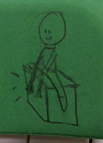Me playing the Cajon Created by Kate a 5th Grader who included it in a Thank You Card to us after a beautiful Dance Residency Program that SPAC offered in an area Elementary School.  I was sincerely touched by her gesture.  Honored to be a part of the SPAC Education family.
