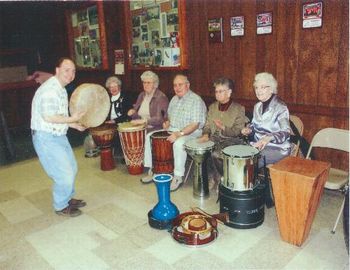 Inter-generational Percussion workshop.  Gloversville Seniors Group and Second Graders.  What an incredible experience.  Great energy and big beautiful smiles... 1 of 2

