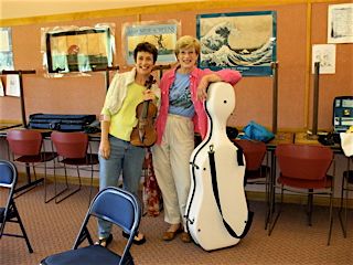 Sarah and sister Noelle at Chamber Music Camp
