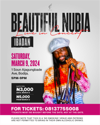 Beautiful Nubia Live in Ibadan!