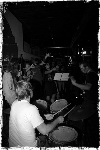 The Ism's 1st show: Star Gallery 12/17/11. Jesse Bridges (drums), Nathan Yates (guitar)
