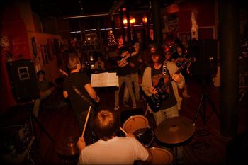 The Ism's 1st show: Star Gallery 12/17/11. Jesse Bridges (drums), Nathan Yates (bass)
