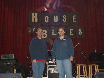 Trumpeter Shane Porter & Steve before The Four Tops show
