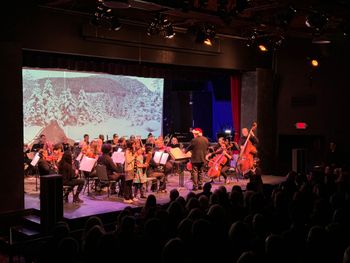 The CFSO gets a little help from the audience on "Sleigh Ride" - Chagrin Valley Little Theatre

