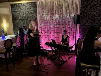 More '80's tunes with Tara & Karin to set the mood at the Dancing Wheels Gala
