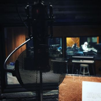 In the vocal booth, laying down vocals on the new Christmas tune with Allan Licht & Pete Tokar. #ItsChristmastime
