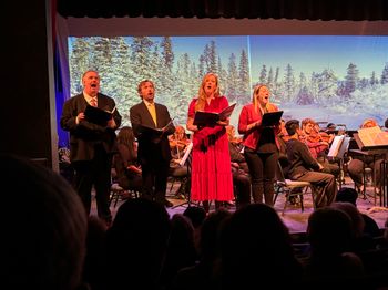 "Walking in a Winter Wonderland" - Thomas, George, Tara, and Ellie with the Chagrin Falls Studio Orchestra at CVLT
