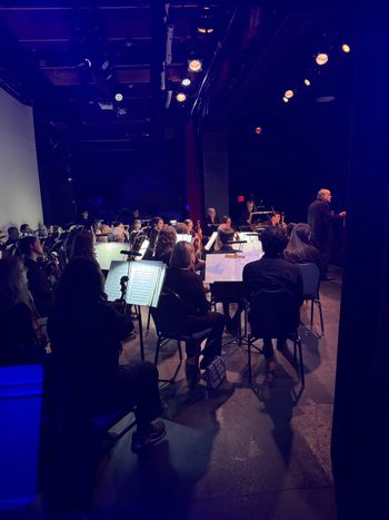 View of conductor Steve Eva and the Chagrin Falls Studio Orchestra while waiting in the wings to sing. #backstagevibes
