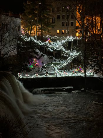 Around town - beautiful Chagrin Falls decorated for Christmas
