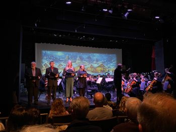 Singing to a full house at the Annual Wassail Concert with the Chagrin Falls Studio Orchestra, Chagrin Valley Little Theatre
