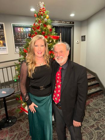 After the show: Tara Hawley with Steve Eva, conductor of the Chagrin Falls Studio Orchestra (CFSO)
