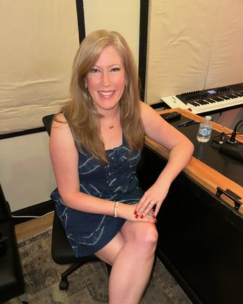 Tara - ready to sing some BGVs at the studio!
