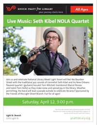 Free concert with Seth Kibel NOLA Quartet
