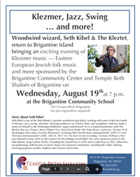 Concert with Seth Kibel Trio