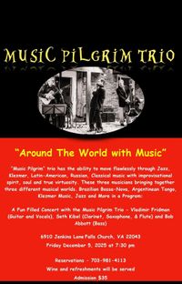House concert with Music Pilgrim Trio