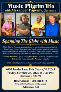 House concert with Music Pilgrim Trio & Alexander Paperny