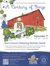 A Century of Songs :  A Barn Concert featuring Nicholas David 