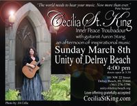 Peace Troubadour Cecilia St. King in Concert