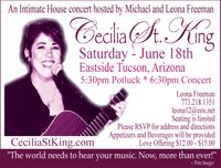 Cecilia St. King in Concert