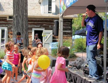 Mr Kneel at Bohemian Nights at NewWestFest in historic Old Town Fort Collins
