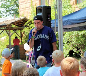 Mr Kneel at Bohemian Nights at NewWestFest in historic Old Town Fort Collins
