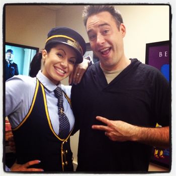 Mr Kneel with Genevieve Goings of Choo Choo Soul @ Fox 4 KC (May 23, 2014)
