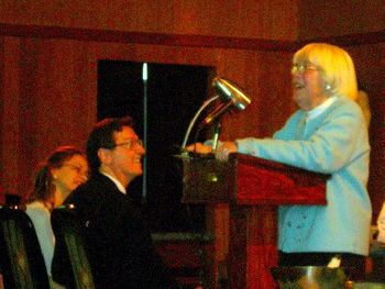 Minnie Atwood, who contributed "Not All Who Cry Lord" to the "Like A Deer" CD, singing at the wedding.
