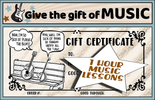 $50 - Gift Certificate for 1hr Music Lessons