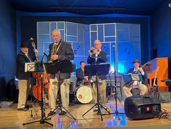 At Pasadena Ballroom Dance Association in January of 2023 - one of our favorite places to play.
