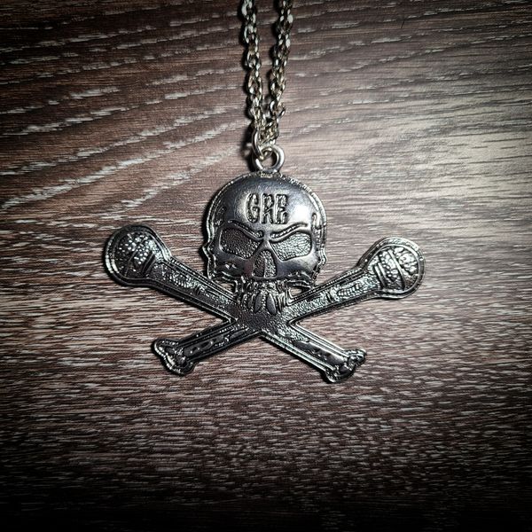 Original Skull & Cross Mics Charm Necklace 