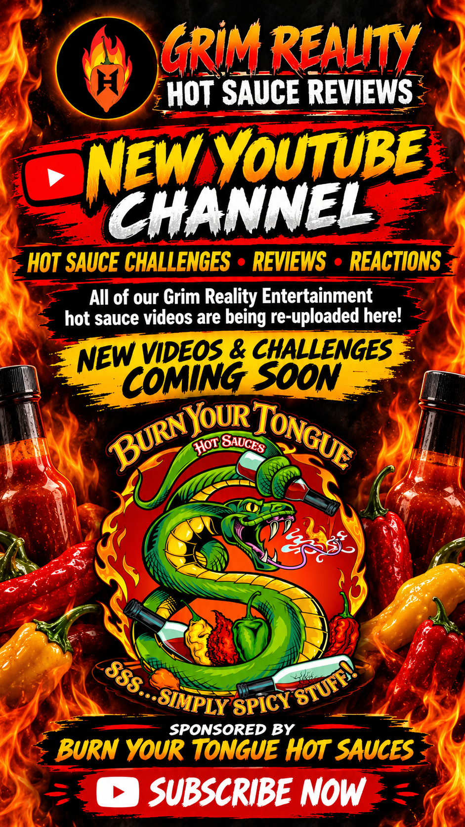 Grim Reality Hot Sauce Reviews, your destination for honest hot sauce reviews, spicy food reactions, and intense heat challenges! 