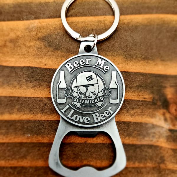 Slyzwicked "Beer Me" Bottle Opener Keychain