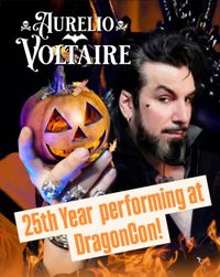 Aurelio Voltaire at his merch booth at Dragoncon!