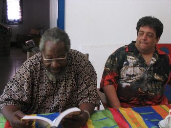 Malangatana (Artist and Freedom Fighter) reading one of his poems for us.

