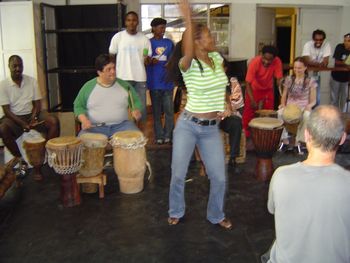 Playing with the dance company!

