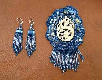 Dragon Bead Art & Earrings
