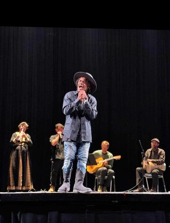 Hip Hop artist Legendari at his Senior Recital at HU, Las Vegas, NM
