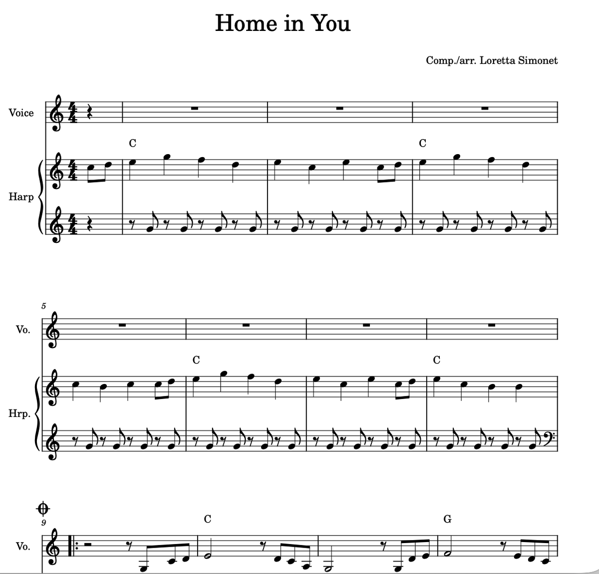 Home in You - sheet music
