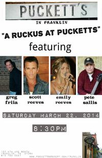Live At Pucketts in Franklin w/Scott Reeves, Emily Reeves & Pete Sallis