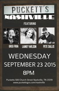 Live at Pucketts w/Lainey Wilson & Pete Sallis