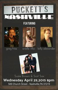 Live At Pucketts in Nashville w/ Arielle Rifici, Billy Alexander & Scot Sax