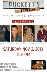Live At Pucketts w/SCOTT REEVES, EMILY REEVES & PETE SALLIS