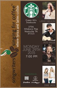 Songwriters Singing For Coffee w/ LAINEY WILSON, DIXIE JADE & PETE SALLIS