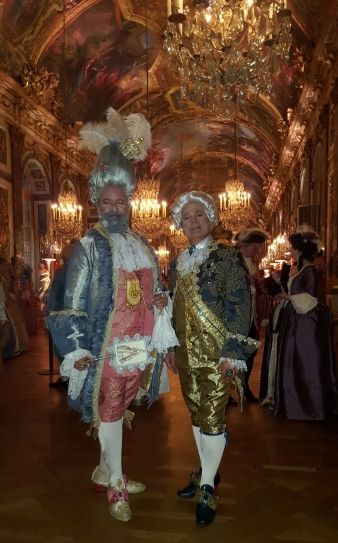 Randall MacDonald & Darcy Kaser in the Hall of Mirrors at Fetes Galantes Versailles May 28, 2018
