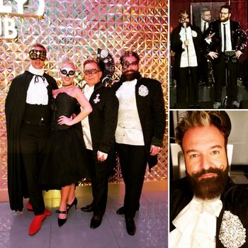 Aaron & Carene Schroeder, Darcy Kaser & myself at the Phantom Halloween Party Halley's Club October 27, 2018.  I won for best outfit!
