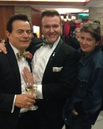 Lynn Crawford photo bomb! With Darcy Kaser at Christmas in November at the Jasper Park Lodge November 9, 2014
