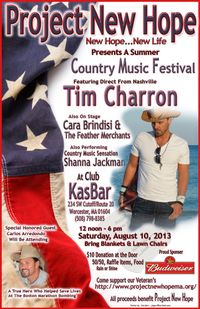 Benefit Concert for Project New Hope Inc. with Tim Charron and his new album, "Chasing the Sun"